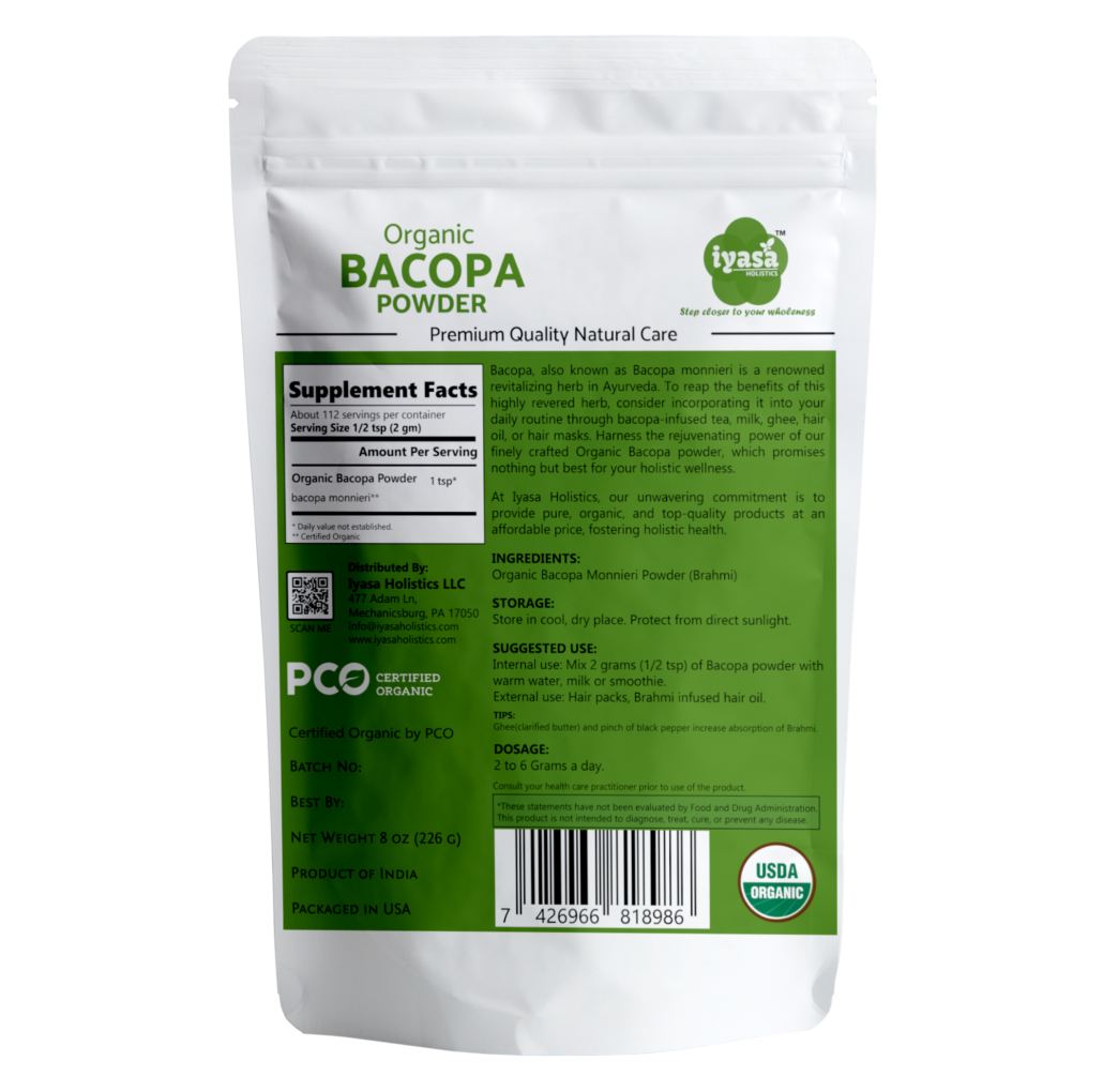 Iyasa Bacopa 08 Packet Back