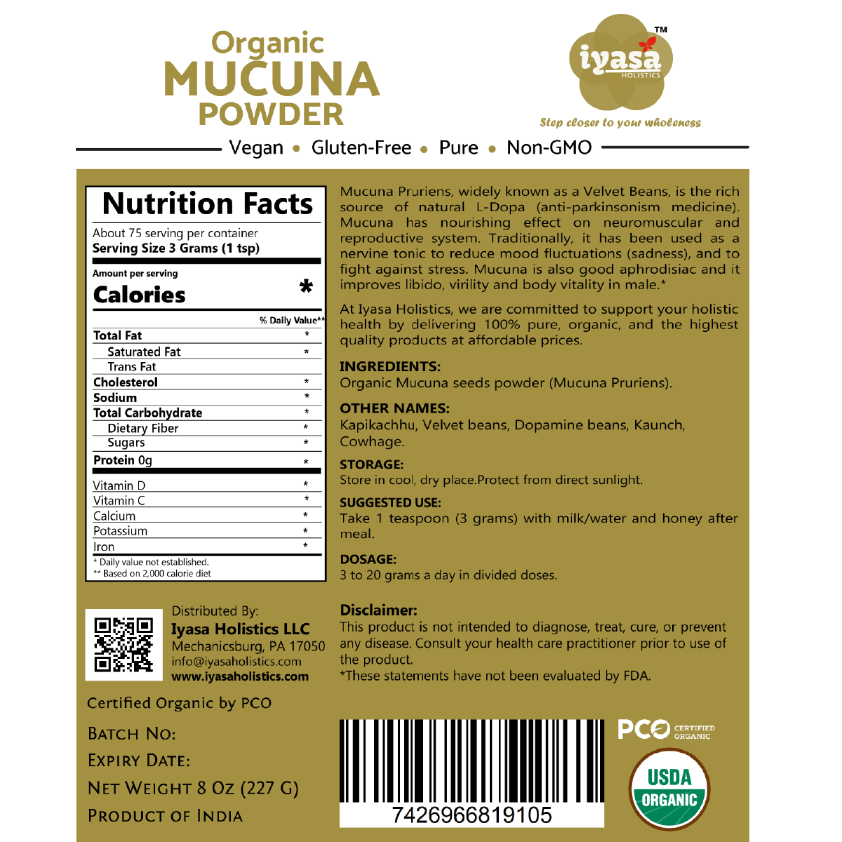Organic Mucuna Powder - Image 2