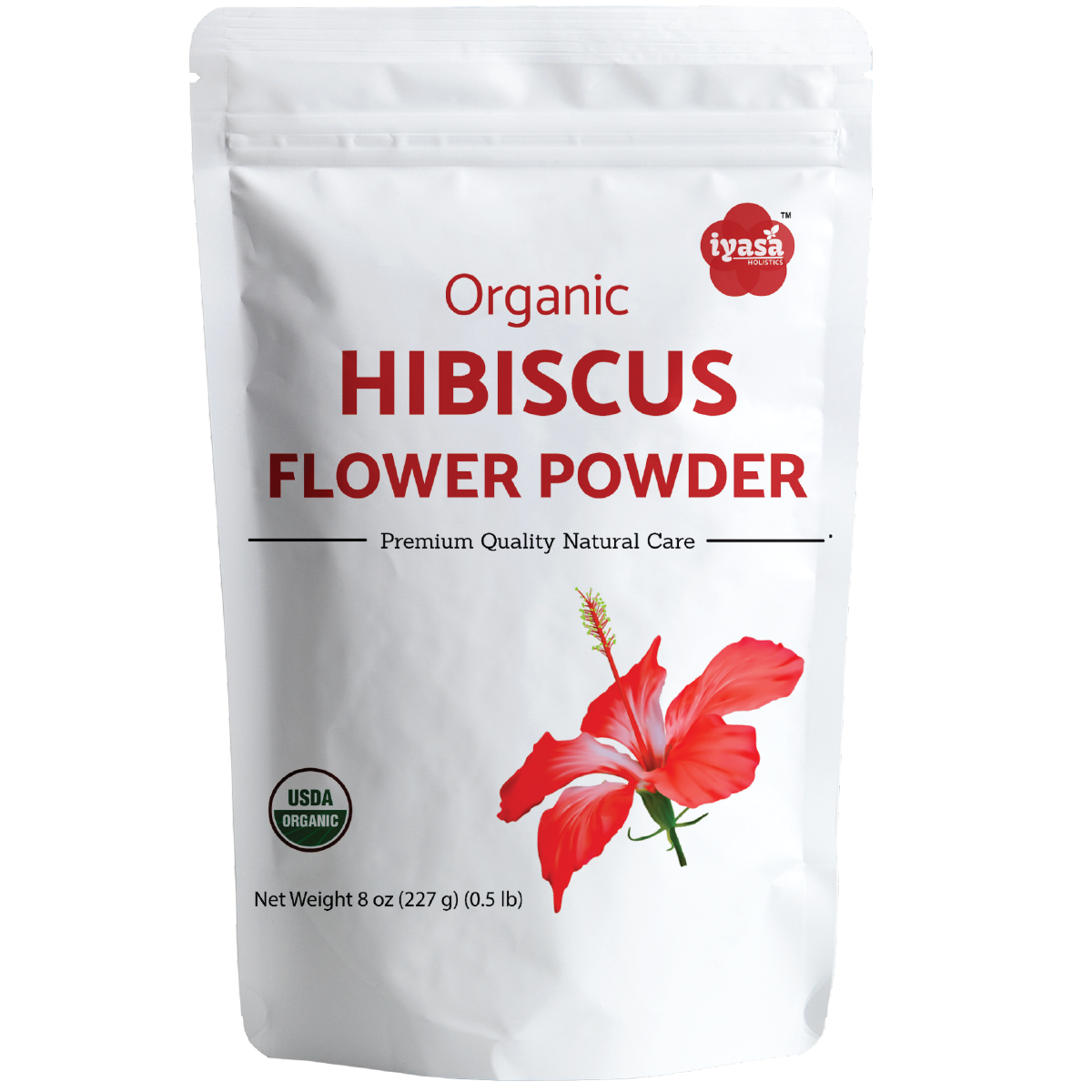 Buy Organic Hibiscus Flower Powder Herbal Tea Blend